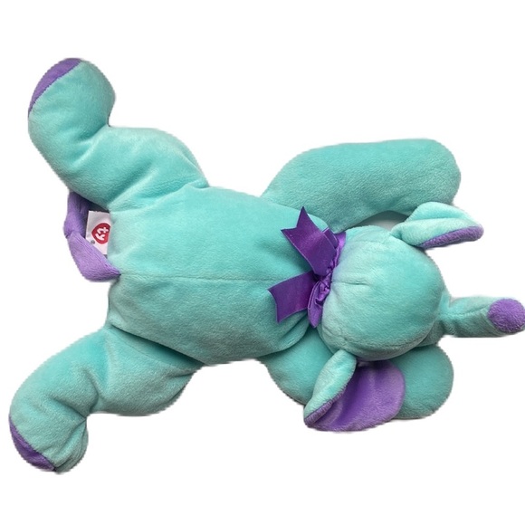 Ty Pillow Pals Squirt Elephant Vintage 1998 Blue Purple Plush Stuffed Animal - Picture 6 of 7